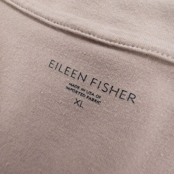 EILEEN FISHER Organic Cotton Minimal Sport Jacket Athleisure Taupe Lounge XL - Picture 2 of 7